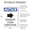 Signmission Exhaust Flow Direction, 10 in W x Rectangle, Plastic OS-2PACK-NS-P-1014-V-12217 - alternate 3